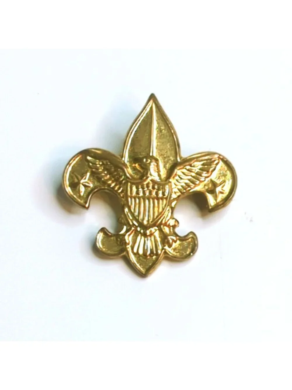 Vintage Boy Scouts Of America Fleur-De-Lis Pin Gold Tone Metal Collectible